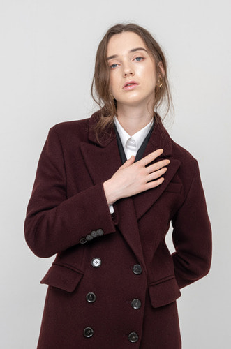 TAILORED DOUBLE BREASTED WOOL COAT [BG]
